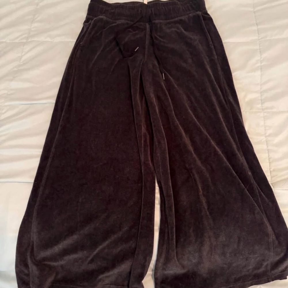 lululemon athletica Black Velvet Wide Leg Pants